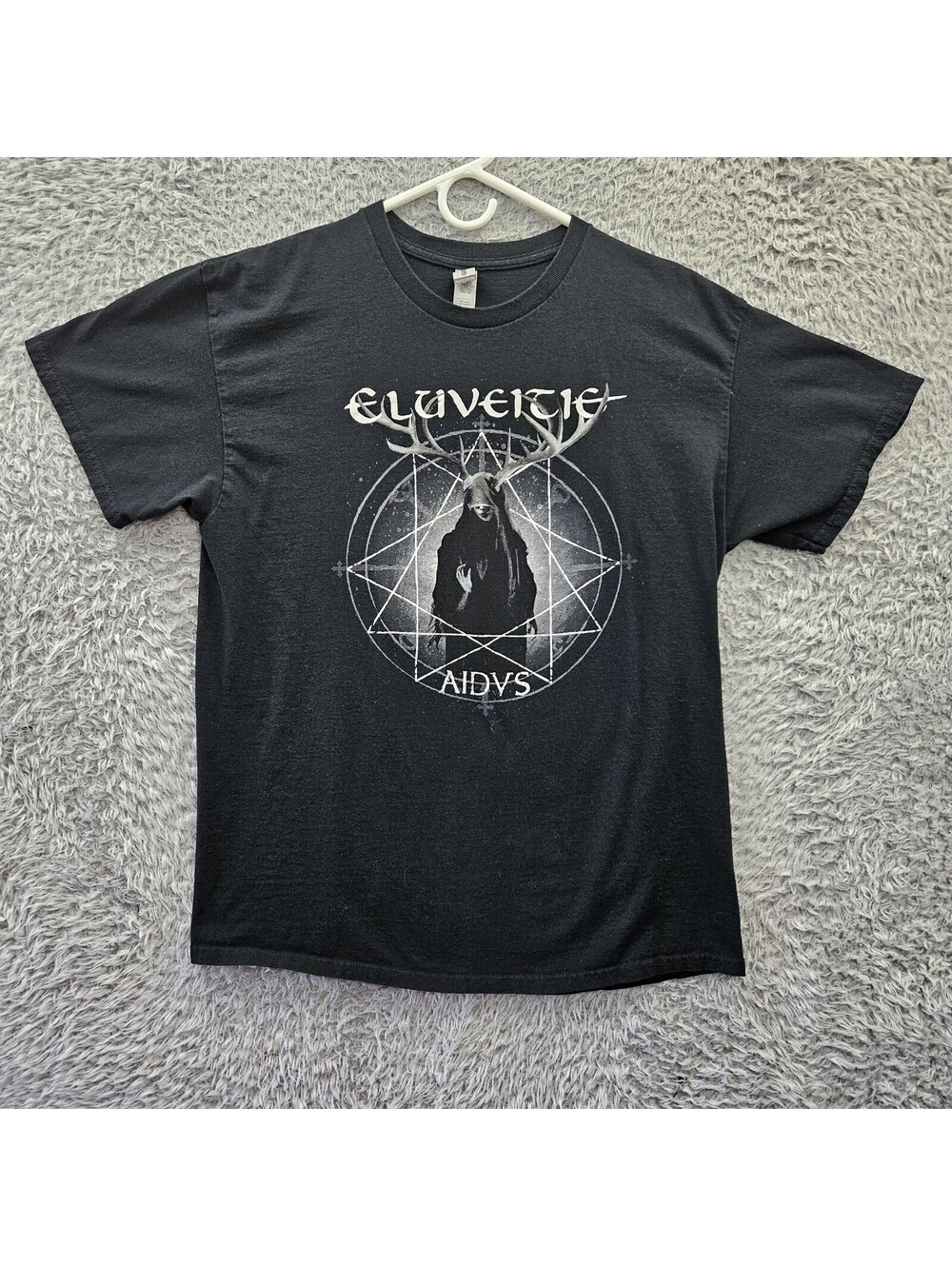 Eluvietie AIDVS T Shirt Men Large Gildan Heavy Death Metal Celtic Folk Metal